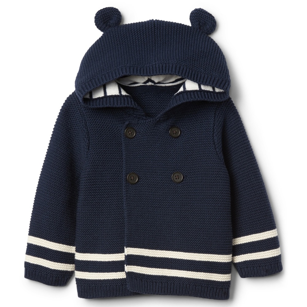 Baby Gap Nautical Hooded Sweater Cardigan Jacket
